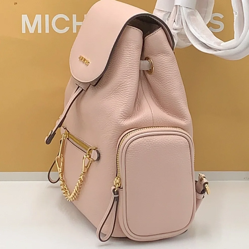 MICHAEL KORS
Jet Set Medium Pebbled Leather Backpack POWDER BLUSH COLOR - Picture 4 of 16